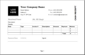 Cash Receipt Templates