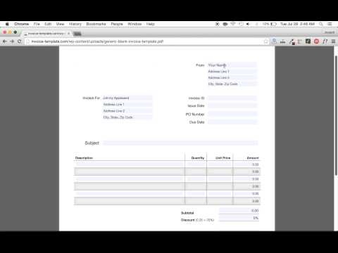 customizing invoice title