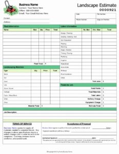 Free Estimate Templates For Word And Excel