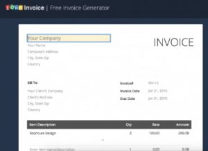 Free Invoice Generator By Invoiced