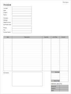 Freelance Invoice Template