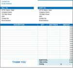Invoice Templates For Word And Excel