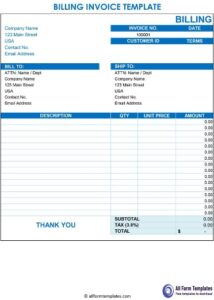 Invoice Templates For Word And Excel