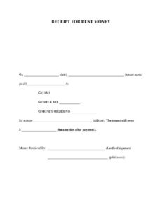 Rent Receipt Templates